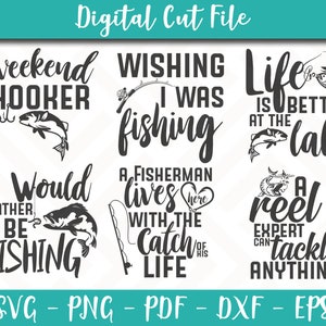 Download Fishing Svg Bundle Pack 6 Svg Files Fishing Svg File Fishing Sayings Fishing Quotes Hobby Svg For Cricut Instant Download Shirt 1 Clip Art Art Collectibles