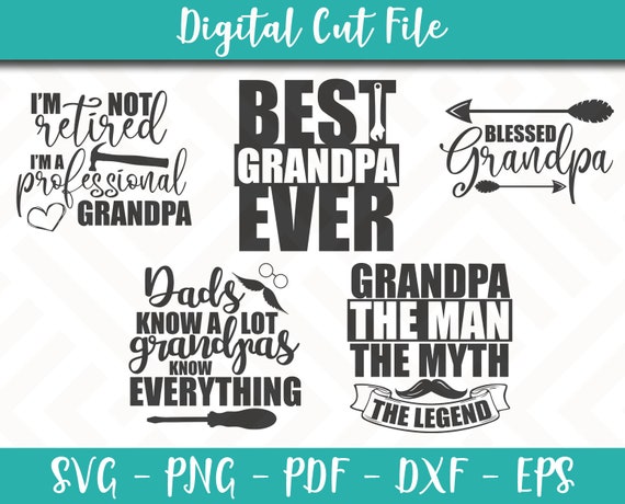 Download Grandpa Svg Bundle Pack 5 Svg Files Grandpa Svg File Etsy