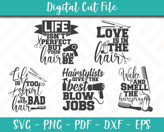 Download Hairdresser Svg Bundle Pack 5 Svg Files Hairdresser Svg File Etsy