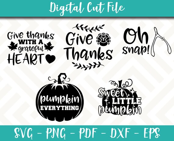 Download Thanksgiving Svg Bundle Pack 5 Svg Files Thanksgiving Svg File Etsy