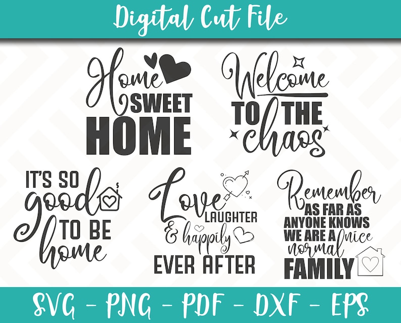 Home Svg Bundle Pack 5 Svg Files Home Svg File Home Sayings Family Home Quotes Home Svg For Cricut Pack Instant Download Home Shirt 1 Clip Art Art Collectibles