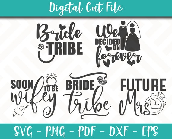 Download Wedding Svg Bundle Pack 5 Svg Files Wedding Svg File Wedding Etsy