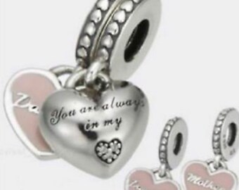 2 xladies plata madre e hija Forever Corazón Chic Colgante Collar 18/" fouk