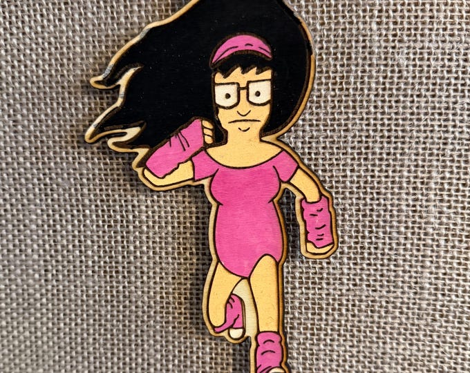 Tina Belcher Ornament - Hand made and painted wooden ornament - Bob's Burgers
