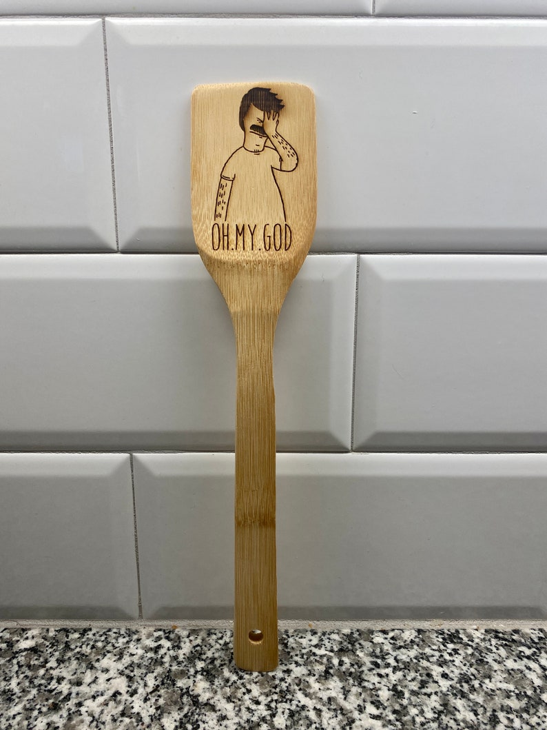 Bob's Burgers Bob Belcher Oh My God Bamboo Spatula Etsy