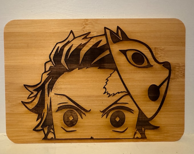 Demon Anime Inspired Cutting Board - Bamboo Laser Engraved