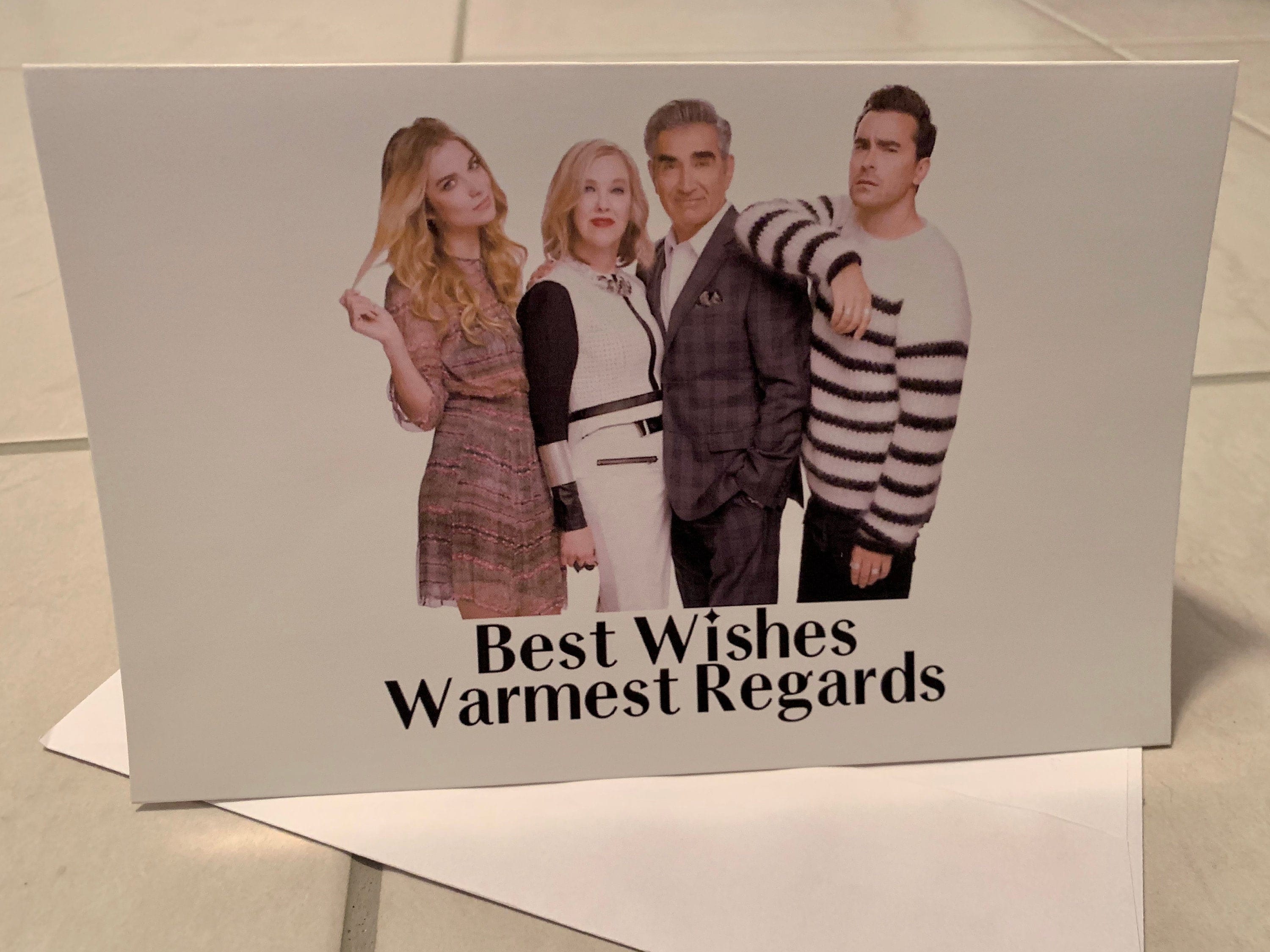 Schitts Creek Best Wishes Warmest Regards Handmade Card Etsy