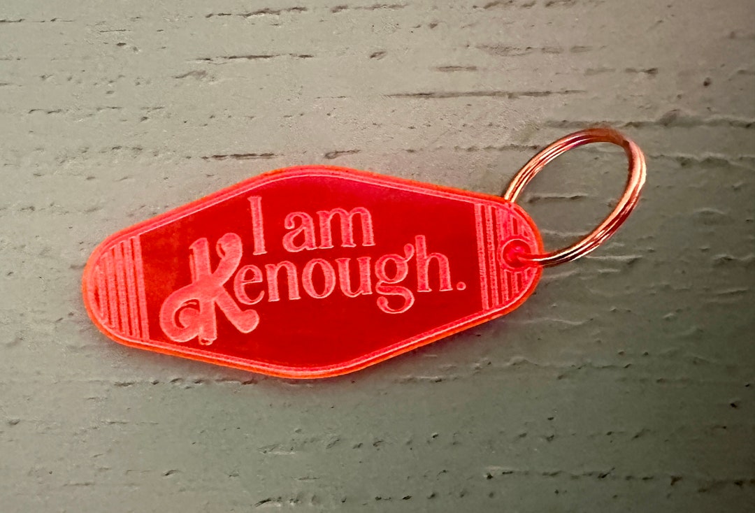 I Am Kenough Pink Transparent Keychain - Etsy