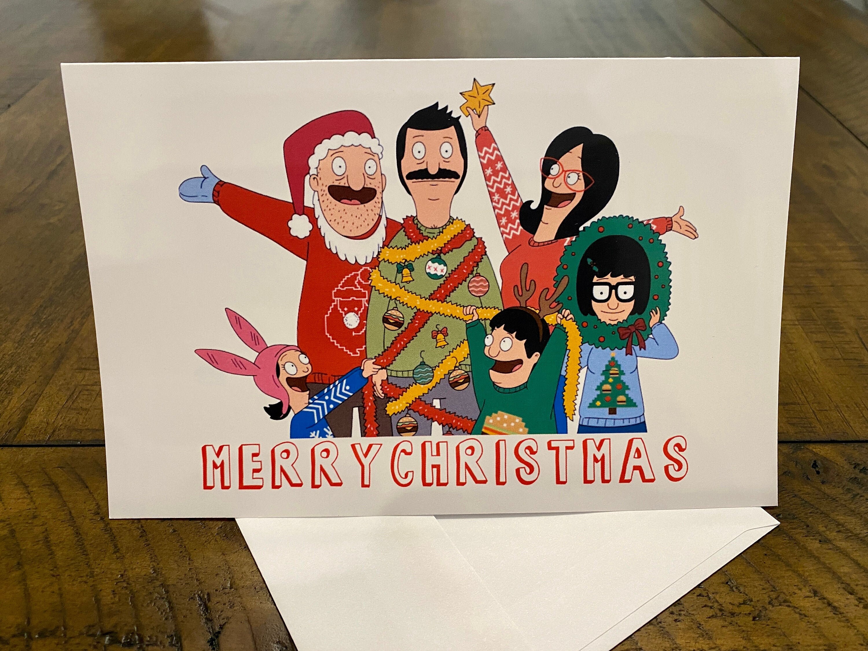 Bob's Burgers Merry Christmas Handmade Christmas Card Etsy
