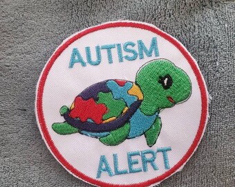 Autism turtle alert patch