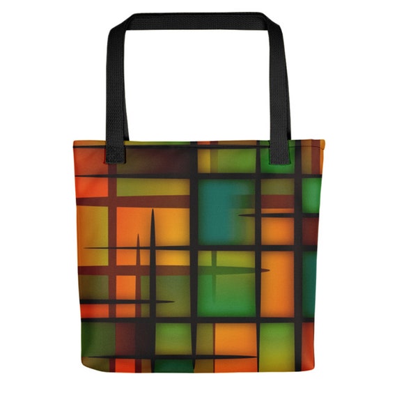 burnt orange tote bag