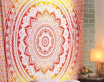 Indian Tapestry Mandala Tapestries Indian Cotton Wall Hanging Bedspread Dorm Room Decor All Colour Bohemian Beach Blanket Bedroom Tapestry