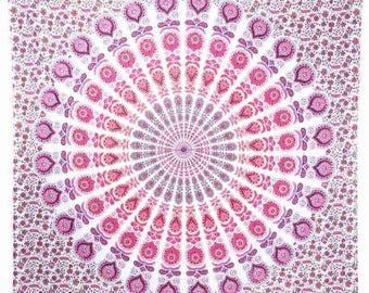 Indian Tapestry Mandala Tapestries Indian Cotton Wall Hanging Bedspread Dorm Room Decor Bohemian Beach Blanket Bedroom Tapestry