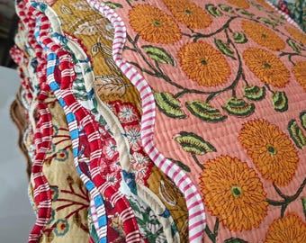 Un sacco di pezzi unici tovagliette con stampa a blocchi tovagliette Boho tovagliette con stampa a blocchi di cotone nuove tovagliette con stampa a blocchi tovagliette con stampa floreale per matrimoni