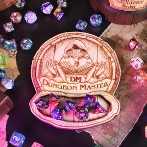 D&D Würfel Untersetzer | Set von 16 D&D- und Monster-Designs | RPG Tabletop Zubehör | Dungeon Master Geschenk | Geburtstagsgeschenk |