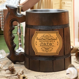 Not a Mimic Mug | DnD Beer Mug | Dnd Gift | Dungeon Master Gift | DnD Gaming Party D&D Tankard DND4