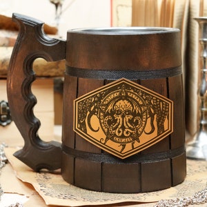 Kraken Mug | Lovecraft Gift Mug | Cthulhu RPG Beer Stein | Custom Mug | H.P. Lovecraft Mug LC1