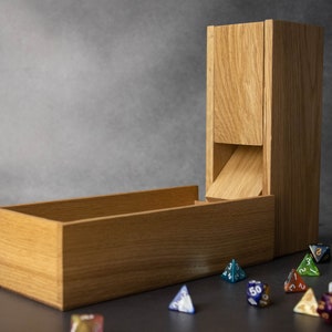 Magnetic Dice Tower, DnD Dice Tray, Dungeons and Dragons, Wood Dice Tower, DND, Roleplaying game, DT1