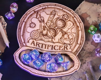 DnD Gift Coasters | Dice tray | Pathfinder Class and Monster Designs | RPG Tabletop Accessory | Dungeon Master Gift | Birthday Gift |