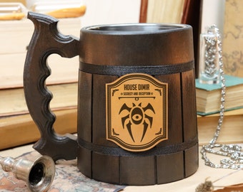 MTG Personalized Mug Magic cards Player Gift Engraved Beer Stein MTG Guilds Dimir Conclave Ravnica Guild Logo
