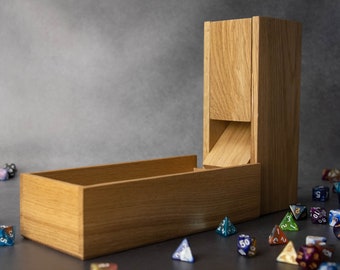 Magnetic Dice Tower, DnD Dice Tray, Dungeons and Dragons, Wood Dice Tower, DND, Roleplaying game, DT1