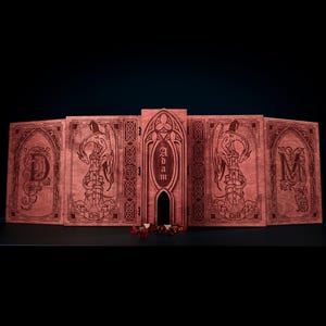 Pantalla de Dungeon Master - Pantalla de DM para juegos de rol con torre de dados bidireccional. Regalo plegable para el director de juego de D&D y Daggerheart DTST3
