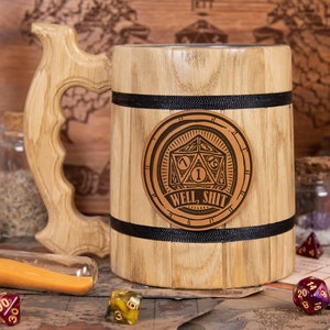 Well shit Mug DnD Gift Dungeon Master Gift DnD Inspired Tabletop Role Playing Gaming Party D&D Tankard Gamer Gift DND8 White-colored mug