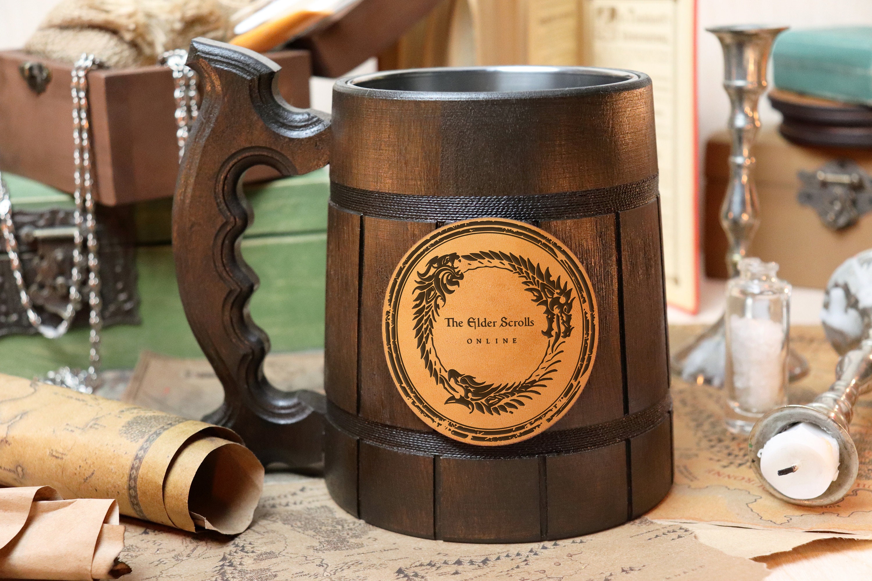 TES Personalized Beer Mug, Custom Beer Stein, Gift For Friend, Beer Tankard, Gift for Him, Beer Lover Gif