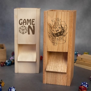 Magnetic Dice Tower, DnD Dice Tray, Dungeons and Dragons, Wood Dice Tower, DND, Roleplaying game, DT3,