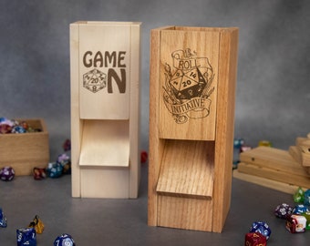 Magnetic Dice Tower, DnD Dice Tray, Dungeons and Dragons, Wood Dice Tower, DND, Roleplaying game, DT3,