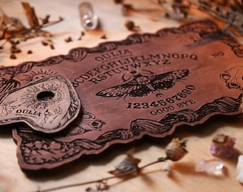 Wooden ouija board | Occult game board | Spirit board | Halloween gift | Talking board | Ouija game | Plywood gothic decor