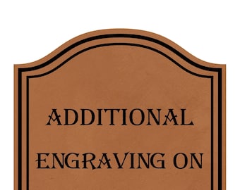 Additional payment for engraving