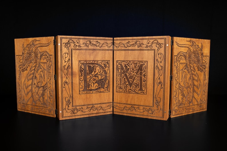 Dungeon Master Screen | Wooden RPG screen gift | dnd gift | Table top Games | Pathfinder | DM Gifts | DTS 1 image 4