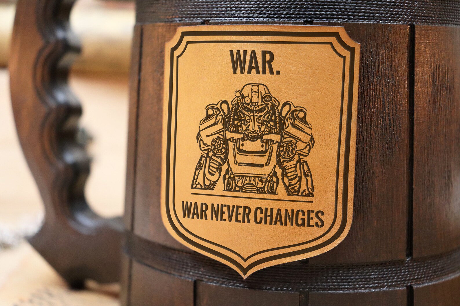 Fallout 76 Beer Mug Power Armor VaultTec War Never Changes Etsy