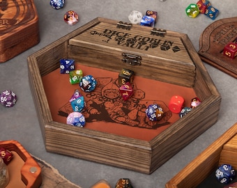 Goblin Dice Tray, Rolling Dice, RPG Dice Box, Custom Dice Organizer, Gifts for DND Player Dice Rolling Mat Tabletop Games D&D HT1
