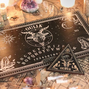 Wooden ouija board | Baphomet engraved occult board | Spirit board | Talking board | Witch Board, Witchcraft, Witchy Gift, Witchcraft Wiccan