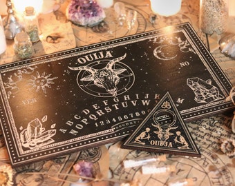 Wooden ouija board | Baphomet engraved occult board | Spirit board | Talking board | Witch Board, Witchcraft, Witchy Gift, Witchcraft Wiccan
