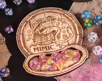 Pathfinder Mimic Coaster | Dice tray | DnD Classes and Monsters Designs | RPG Tabletop Accessory | Dungeon Master Gift | Birthday Gift