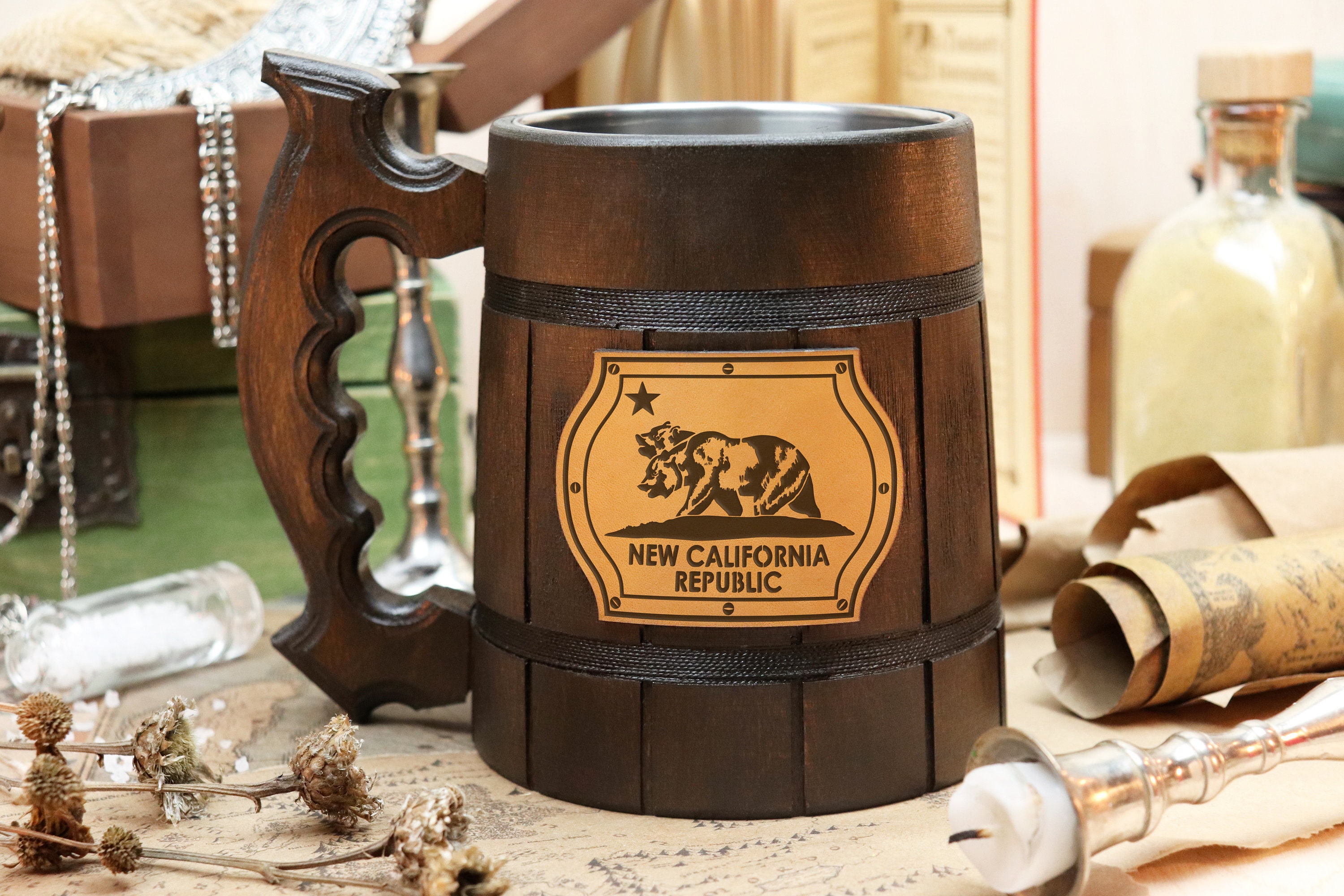 Gamer Gift Geek Gift Gift Idea Tricorn Beer Stein Destiny Wooden Tankard Destiny Beer Mug Gamer Gift Geek Gift Gift Idea Tricorn Beer Stein Destiny Wooden Tankard Destiny Beer Mug