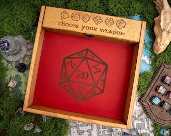 Dice Tray, Rolling Dice, RPG, Dice Organizer, Gifts for DND Player, Daggerheart Dice Box Tray RPG Dice Rolling Mat Tabletop Games D&D |WT6|