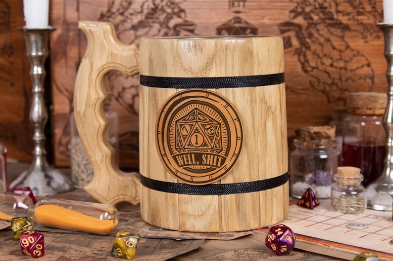 Well shit Mug DnD Gift Dungeon Master Gift DnD Inspired Tabletop Role Playing Gaming Party D&D Tankard Gamer Gift DND8 image 6