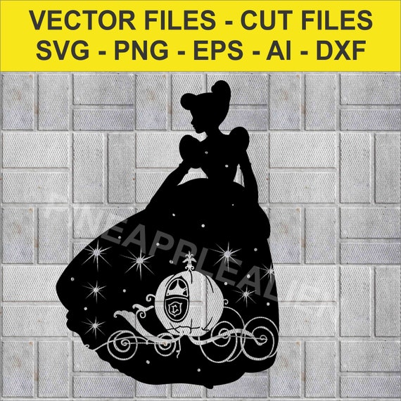 Disneys Cinderella And Carriage Disney Svg Svg File Etsy