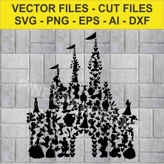 Download Disney Castle Silhouette SVG File clipart Cricut Cut Files ...