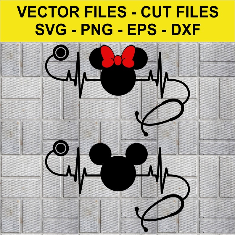 Download Heartbeat of a Disney Nurse Mickey Mouse SVG Minnie File ...