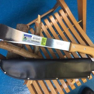 Machete in Carbon Steel made in Brazil with sheath, 37cm. blade, 50cm. overall length