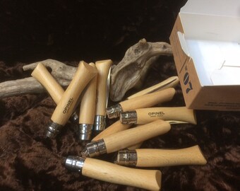 Opinel 7VRI Boxed Set of 12 Locking Knives with  beech wood handle Stainless Steel