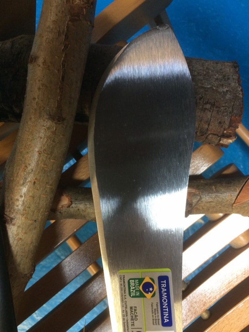 Machete in Carbon Steel made in Brazil with sheath, 37cm. blade, 50cm. overall length image 3