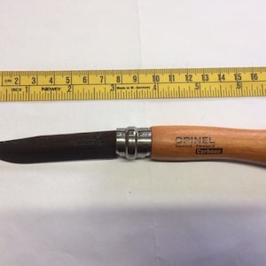 Opinel No 7vrn Locking Carbon Steel Blade Beech Handle A Etsy