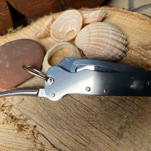 Sailors Pocket Knife 2.75 stainless steel part serrated blade. 3.5 closed length image 5