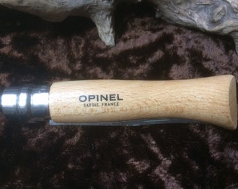 Opinel 8VRI Stainless Steel original classic Beech Handle Virobloc safety locking ring